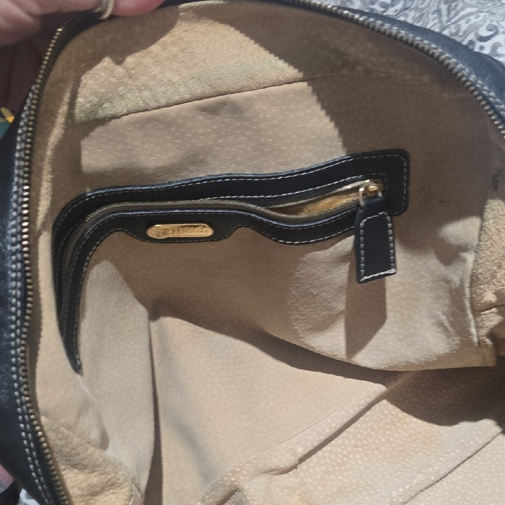 Fendi Black Leather Ventage Handbag with Gold Accents Authentic - Picture 16 of 16